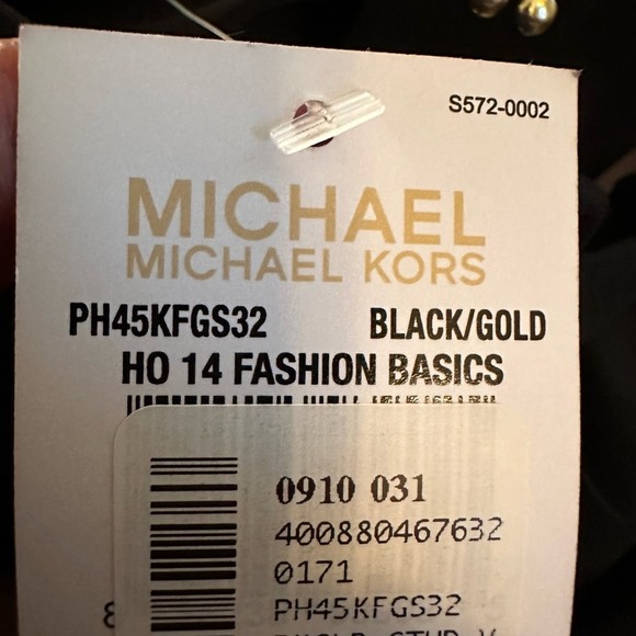 MICHAEL Michael Kors Studded Vneck Tunic Long Sleeves Black Petite Oversized PS - Picture 5 of 7